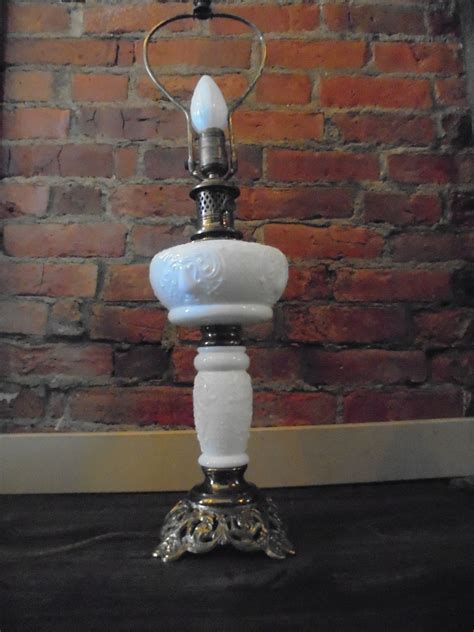 Authentic Paul Hanson Milk Glass Lamp Etsy