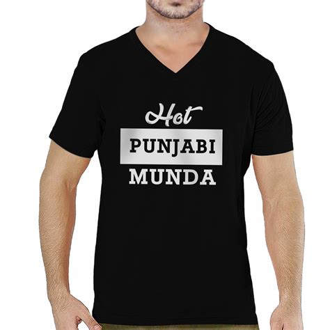 Buy Dobbo Mens Hot Punjabi Munda Cotton Printed V Neck Half Sleeves