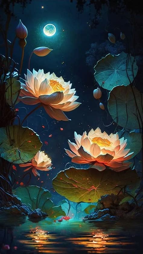 Pin By Thu B I On Hoa Sen Abstract Art Wallpaper Lotus Art Art