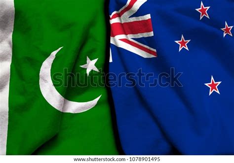 Pakistan New Zealand Flag Together Stock Photo 1078901495 | Shutterstock