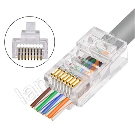 Rj45 Cat6 Ez Jack 100 Pcs Lansan