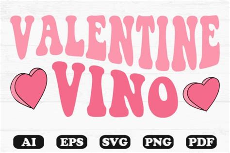 Valentine Vino Retro Wavy Svg T Shirt De Graphic By Hosneara