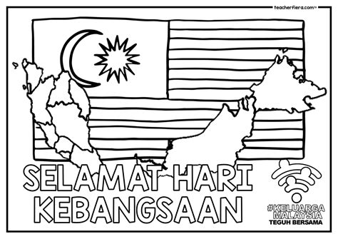 Merdeka Colouring Pages Malaysia 63rd Independence Day Colouring Sheets English And Malay