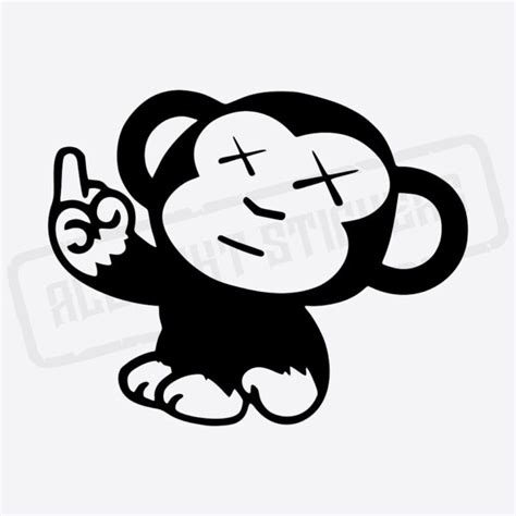 FUCK MONKEY Allright Stickers