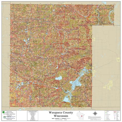 Waupaca County Wisconsin 2023 Soils Wall Map Mapping Solutions