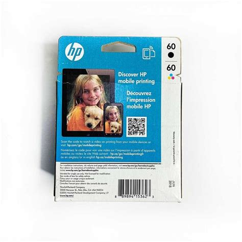 Hp 60 Ink Cartridge Combo Pack Black And Tri Color 2pk Oem Brand New Sealed 889894153623 Ebay