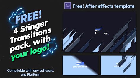 Free Custom Stinger Transition After Effects Template With Your Logo