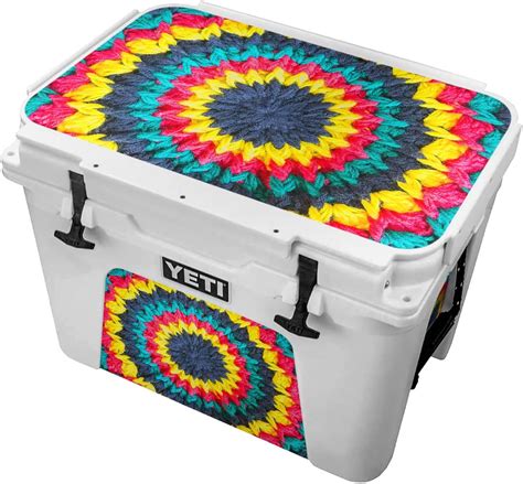 Multicolored Crochet Circle Skin For The Yeti Tundra 65 Cooler Yeti Cooler Not