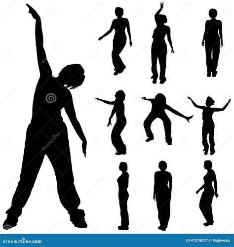 Zumba Dance Silhouette Vector Cartoon Vector | CartoonDealer.com #42486145