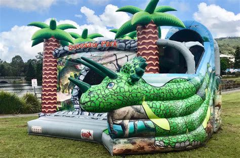 6m X 55m Dinosaur Castle Bouncy Castle The Fun Team