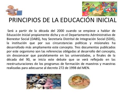 Principios De La Educación Inicial