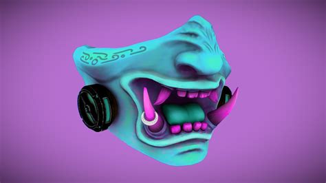 Futuristic Oni Mask - 3D model by GuayabaHead [178da2c] - Sketchfab