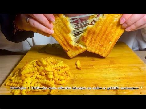 ASMR TOST PATATES KIZARTMASI YEMEK MUKBANG YouTube