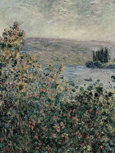 Flower Beds At Vetheuil Ii By Claude Monet Painting By Public Art