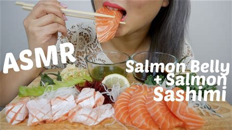 Salmon Belly Vs Salmon Sashimi Asmr No Talking Eating Sounds N E