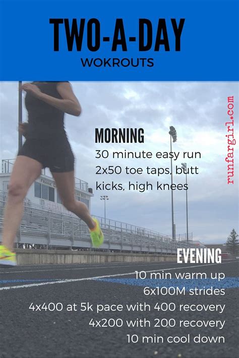 6 Two A Day Workouts For Runners {monthly Workout Round Up} Two A Day