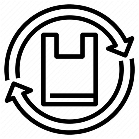 Bag Plastic Recycling Reuse Icon