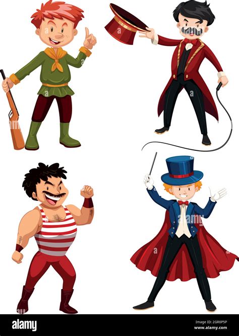 Set Of Circus Characters Stock Vector Image And Art Alamy