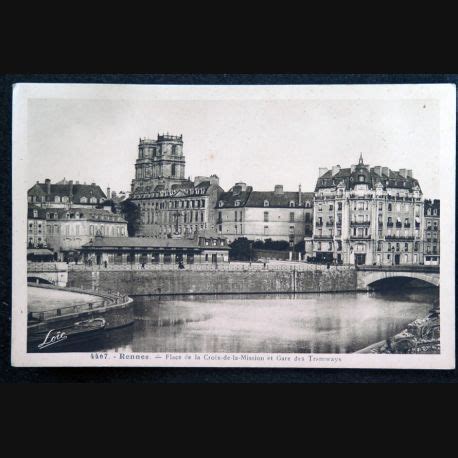 Carte Postale 4467 Rennes Place De La Croix De La Mission Et Gare Des