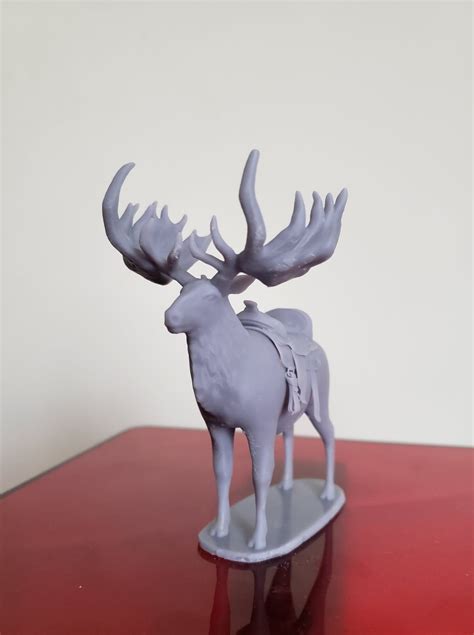 STL file Giant Elk / Irish Elk Miniature (with and without base) 🦌・Template to download and 3D ...