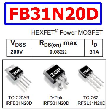 Fb N D Datasheet V A Smps Mosfet Ir