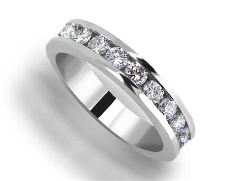 Channel Set Anniversary Ring 0 66 Carats Gold Or Platinum Sarkisians