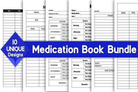 Medication Log Book Bundle Kdp Graphic By Kdp Pro Creative Fabrica