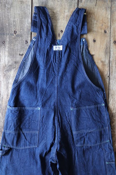 Vintage S S Madewell Indigo Denim Overalls Dungarees Bib Brace