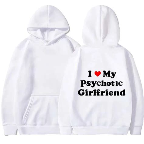 Vintage Funny I Love My Hot Girlfriend Boyfriend Hoodie Couple Graphic Sweatshirt Men Boyfriends