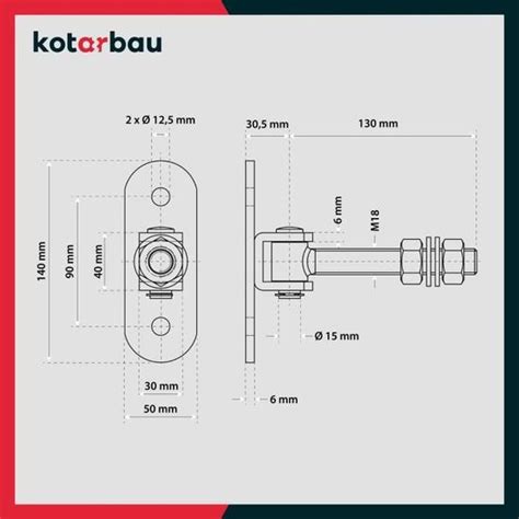 Gond de porte KOTARBAU Charnière de porte réglable avec tôle à visser