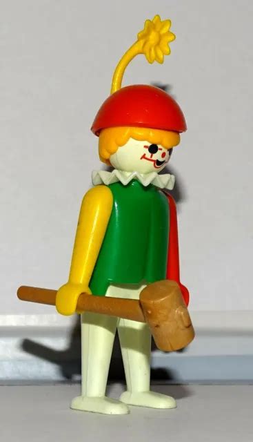 Playmobil Theme Du Cirque Rare Le Personnage Clown Blanc Avec Marteau