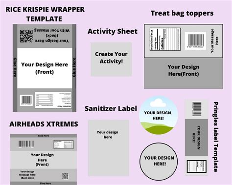 38 Party Favor Templates Template Bundle Chip Bag Template Etsy