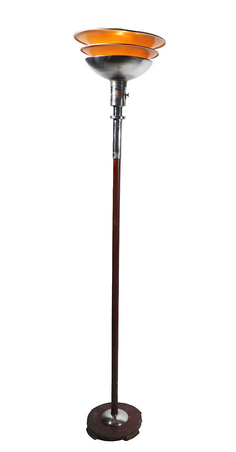 Art Deco Machine Age Torchiere Floor Lamp By Rohde For Mutual Sunset Lamp Co For Sale At 1stdibs