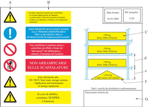 Cartelli Di Carico Scaffalature Metalliche EN 15635 Certifico Srl