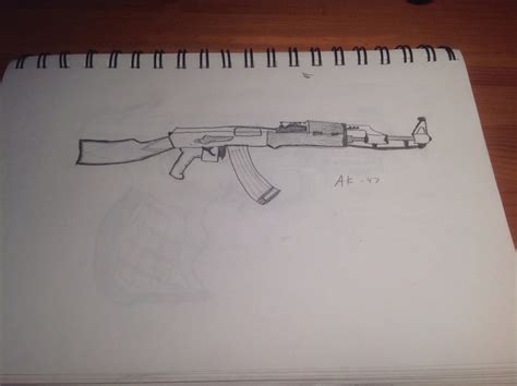 AK-47 sketch by VarietyARt on DeviantArt