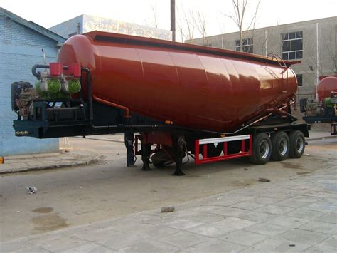 Two Axles Cement Silo Tank Cement Semi Trailer 50 Tons V Shape TITAN