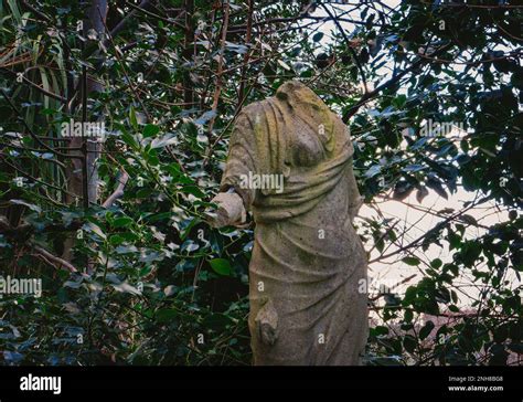 Fountain and statue in Iveagh Gardens Park, Dublin Stock Photo - Alamy