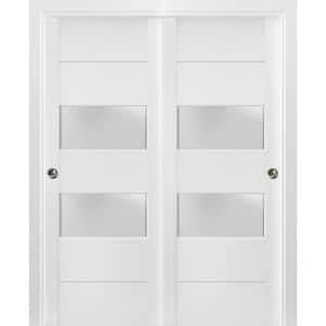 Reviews For Sartodoors 2552 56 In X 96 In 3 Panel White Finished Wood