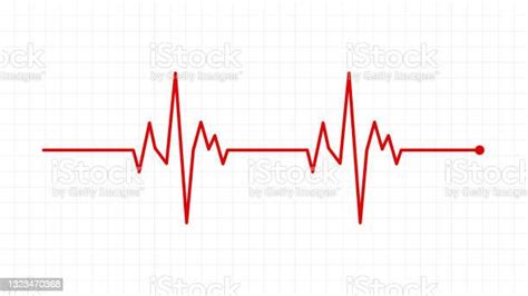 Ilustración De Diagrama De Latidos Del Corazón Gráfico De Frecuencia Cardíaca Ilustración De La