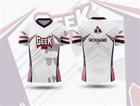 Kaos Baju Jersey Gaming Geek Fam Esport Pink Pria Wanita Pubg Mobile