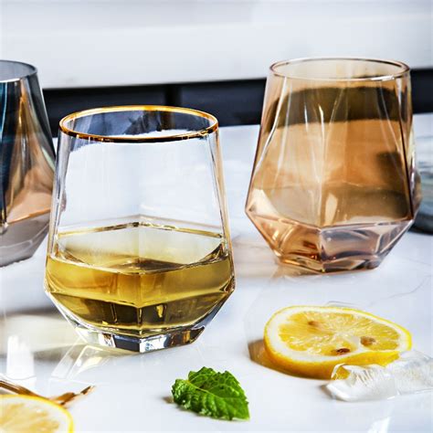 Hexagon Whiskey Glas Diamant Kristall Glas Tasse T Grandado