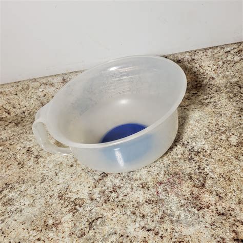 Vintage Tupperware Mix N Store Batter Bowl Clear Measuring Cup 3582 Etsy