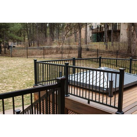 Aria Railing 36 In X 6 Ft Black Powder Coated Aluminum Preassembled Deck Railing Ap162306b