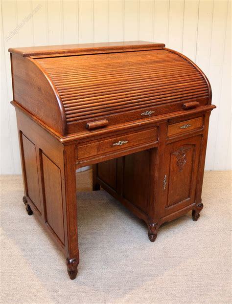 Solid Oak Roll Top Desk Antiques Atlas