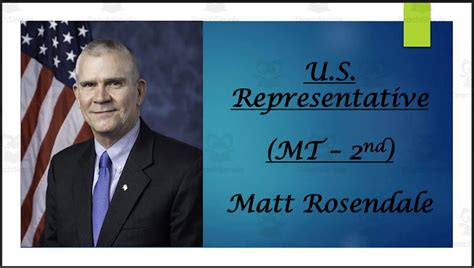 U S Representative Matt Rosendale Mt 2nd Bio Ppt By Teach Simple