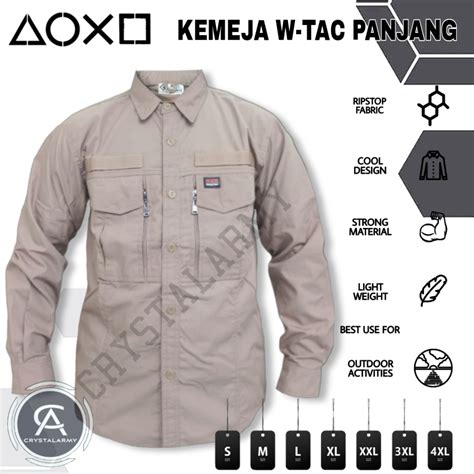 Jual Beli Sekarang Kemeja Tactical W Tac Tangan Panjang Baju Tactical