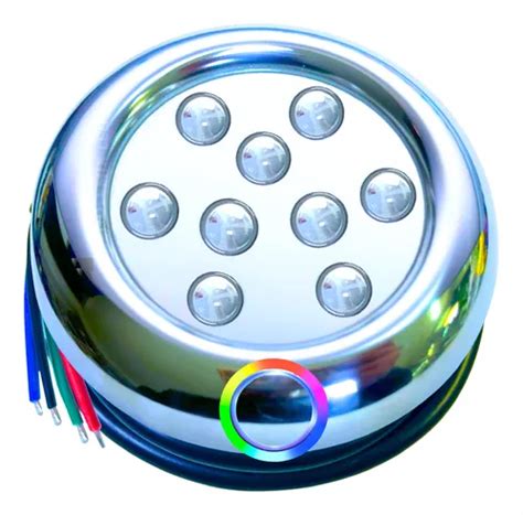 Lumin Ria Piscina Led Rgb Watts Mm V Rosca Polegad Frete Gr Tis