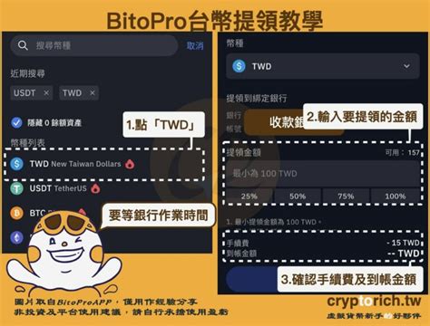 Bitopro 幣託出金教學：提領台幣、加密貨幣的方法及時間 加密富哥