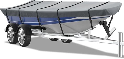 Amazon MRWiZMS Jon Boat Cover 600D Heavy Duty Trailerable