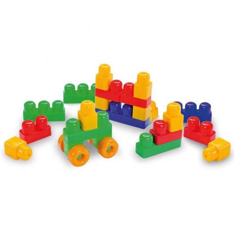 Brinquedo educativo Caixa Blocos de montar Blocolândia 19pcs Dismat